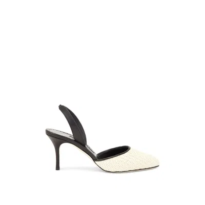 Manolo Blahnik Casam 70 Raffia Pump