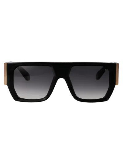 Philipp Plein Black Acetate Sunglasses