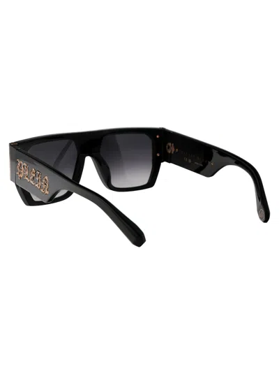 Philipp Plein Black Acetate Sunglasses