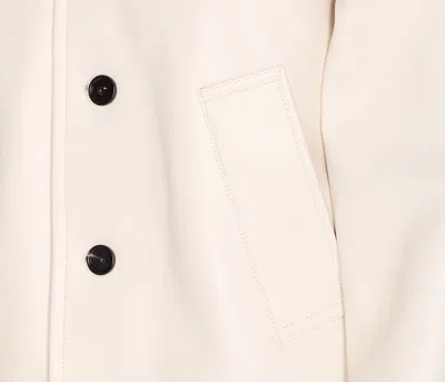 Bottega Veneta Leather Collared Jacket With Front And Lateral Pockets