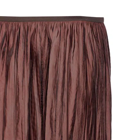 Roberto Collina Crinkled Texture Midi Pleated Sheer Overlay Skirt