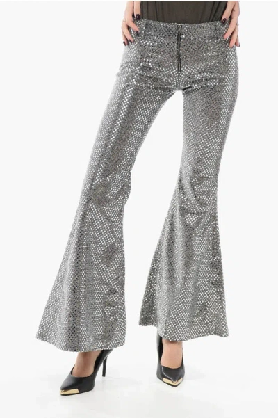 Erl Woman Pants Silver Size S Polyester