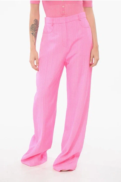 Jacquemus Silk Blend Sauge Palazzo Pants