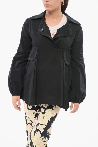 Giambattista Valli Double Breasted Overshirt With Draping