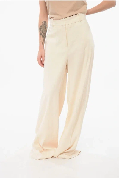 Quira Wide-leg Peek-a-boo Pants With Raw-cut Out