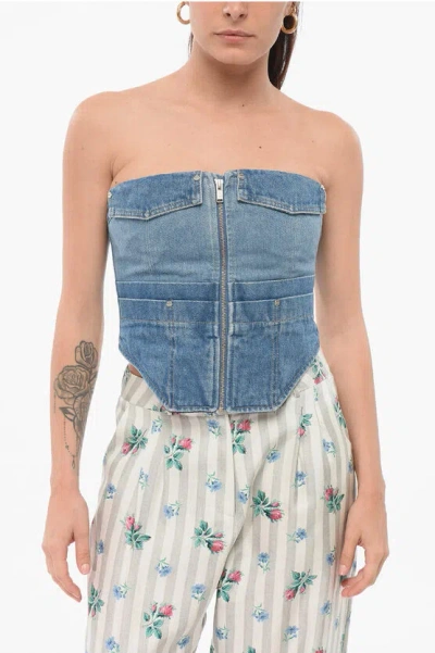 Dion Lee Denim Top With Front Zip