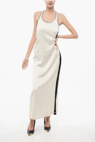 Diesel Viscose Slip Dress With Embroidered Logo