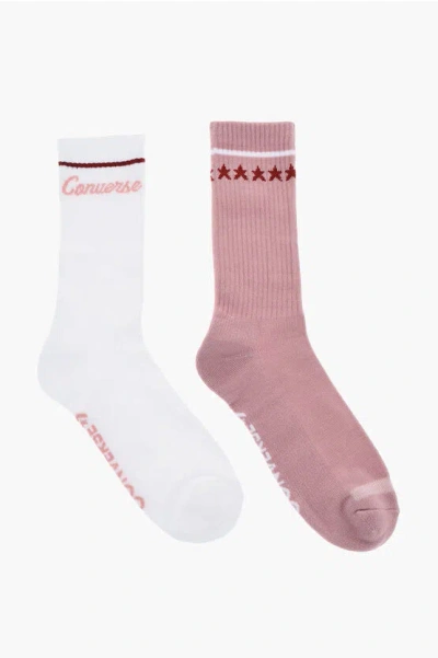 Converse Set 2 Pairs Of Bicolor Long Socks With Contrasting Details