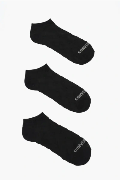 Converse Set 3 Pairs Of Solid Color Socks With All-over Logo