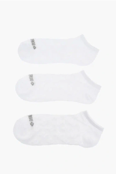 Converse Set 3 Pairs Of Solid Color Socks With All-over Logo
