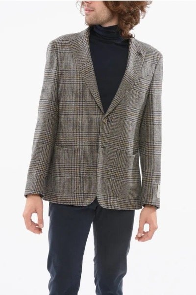 Corneliani Cc Collection Unlined Blazer With Mutlicolor Glen Plaid Moti