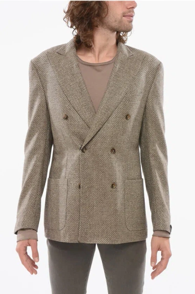 Corneliani Virgin Wool Gate Double Breasted Blazer