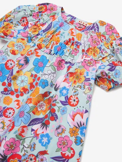 Marni Girls Cotton Floral Print Dress