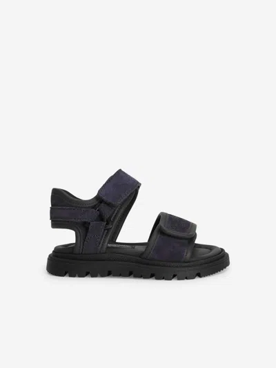 Dolce & Gabbana Boys Leather Velcro Strap Sandals