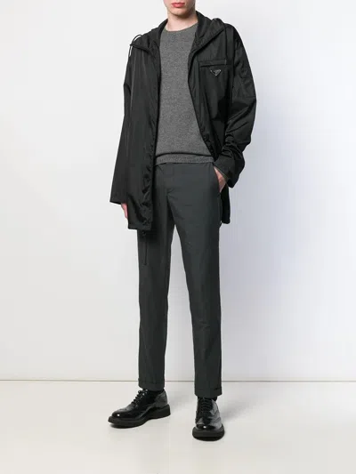 Prada Men Grey Wool Sweater