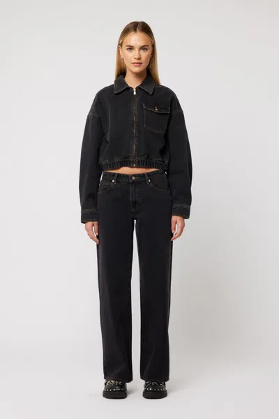 Abrand Denim Bomber Jacket Cara