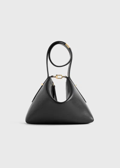 Totême Bevel Leather Wristlet Black