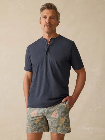 Faherty Short-sleeve Sunwashed Henley T-shirt