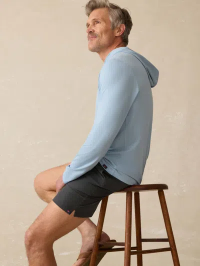 Faherty Shorelite Upf Hoodie Blue Breeze