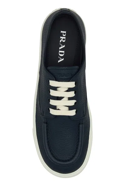 Prada Sneakers In Pelle Blu Navy  Uomo
