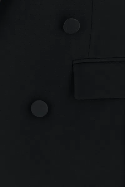 Saint Laurent Giacca In Lana Nera  Donna