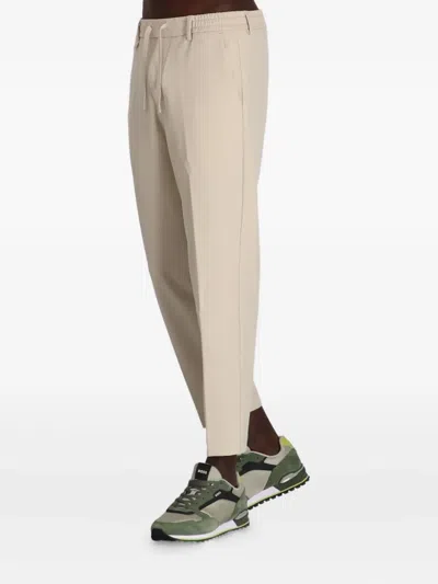 Hugo Boss Bardon Elasticated-waistband Trousers In Neutral