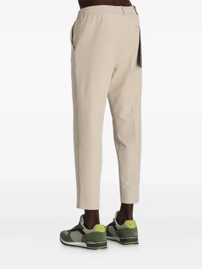 Hugo Boss Bardon Elasticated-waistband Trousers In Neutral