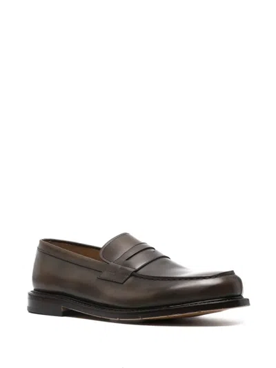 Premiata Leather Loafers In Brown