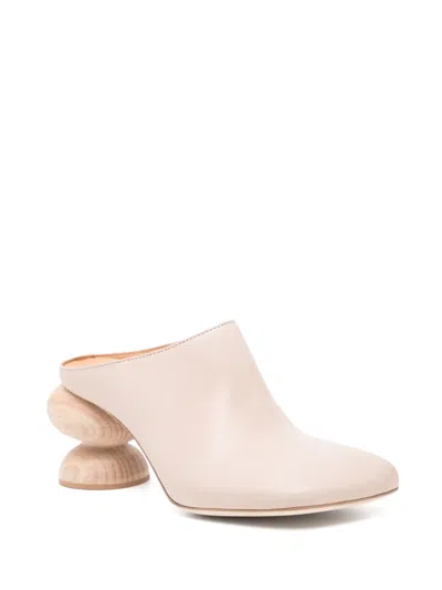 Uma Wang 75mm Stone Mules In Neutral