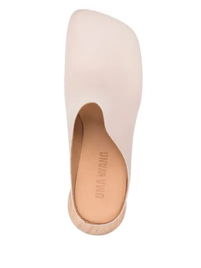 Uma Wang 75mm Stone Mules In Neutral