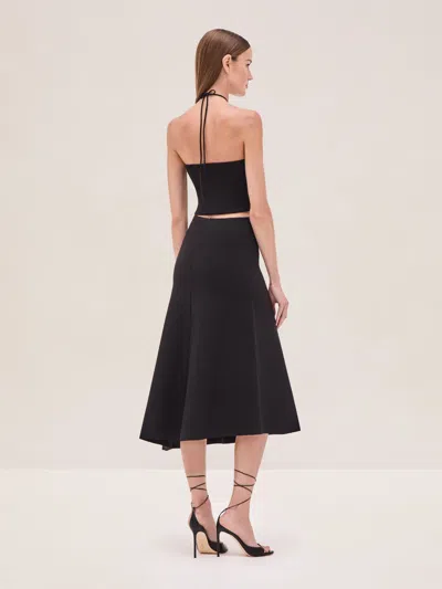 Alexis Relle Halter Sequin Top In Black