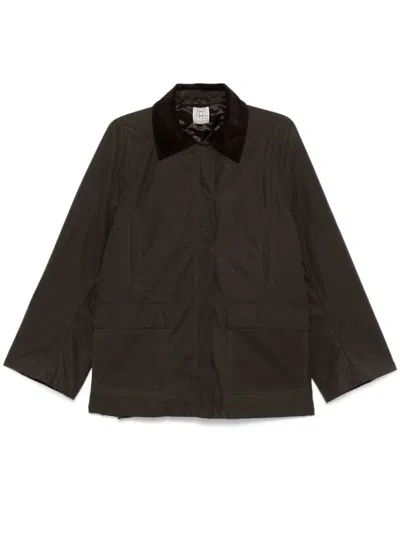 Totême Women Green Cotton Country Jacket, S Luxury Jackets For Women Darveys In Brown