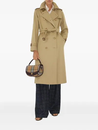 Burberry Women Highlands Crossbody Bag With Check Motif In Multi