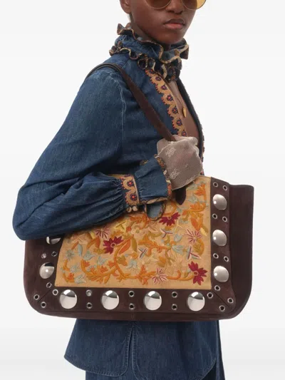 Valentino Garavani Suede Nellcote Tote Bag In Multi-color