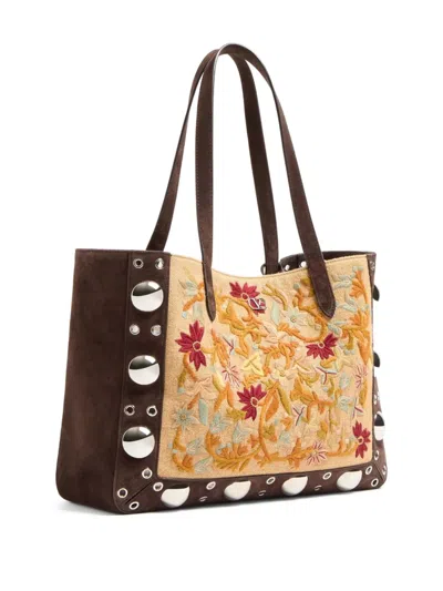 Valentino Garavani Suede Nellcote Tote Bag In Multi-color