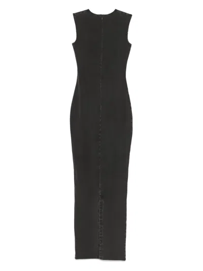 无袖超长连衣裙