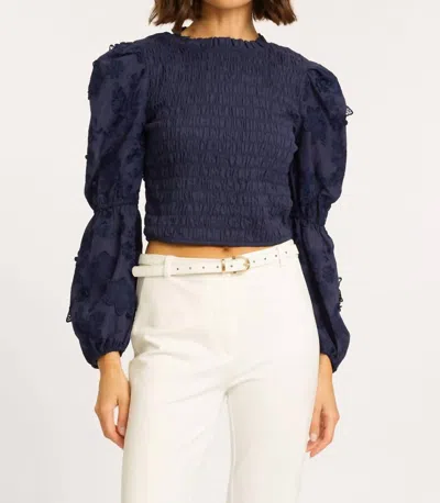 Caballero Arabella Navy Top In Peacoat