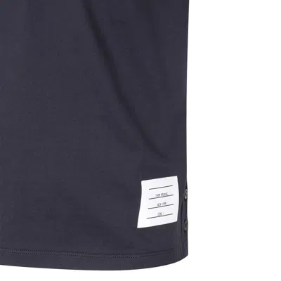 Thom Browne Oversized Short Sleeves T-shirt In Black
