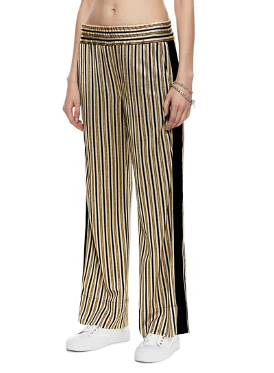 On This Day Wide Leg Track Pants In Khaki Multi