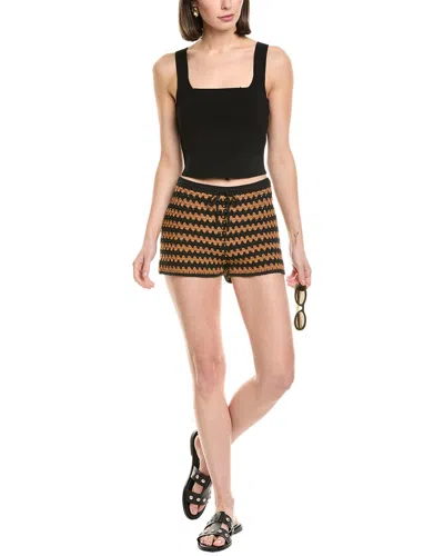 Staud Samara Crochet Short In Black