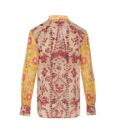 Valentino Crewneck Floral Pattern Collared Neck