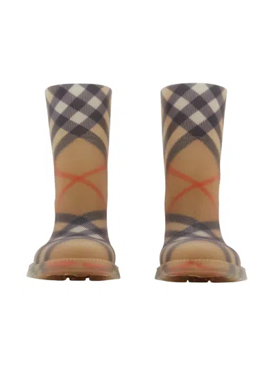 Burberry Beige Vintage Check Rain Boots