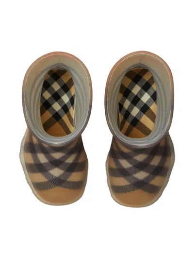 Burberry Beige Vintage Check Rain Boots