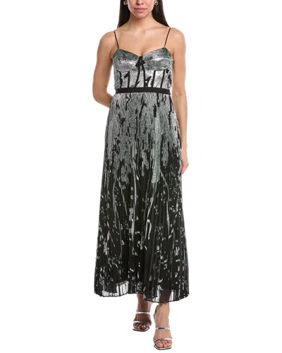 Simkhai Brielle Sleeveless Metallic Bustier Gown
