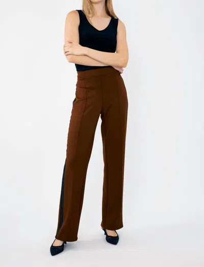 Frank Lyman Relaxed Full-length Trousers With Pockets In Brown/black