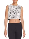 MARY KATRANTZOU Guipure Lace Cropped Top