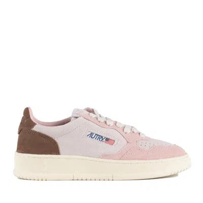 Autry Medalist Multicolor Low Top Sneakers With Logo Detail In Leather And Suede Woman In Multi