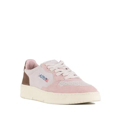 Autry Medalist Multicolor Low Top Sneakers With Logo Detail In Leather And Suede Woman In Multi