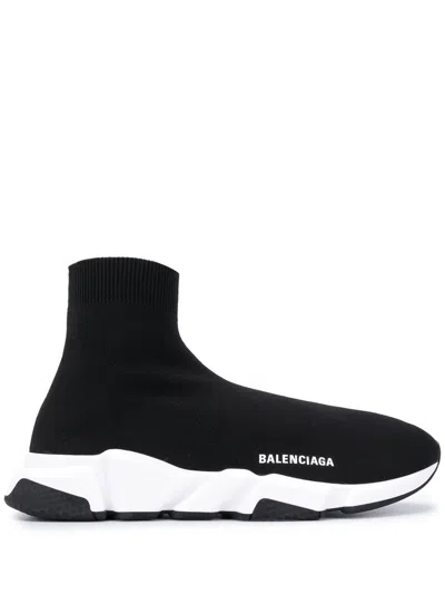 Balenciaga Speed 2.0 Logo-print Glittered Stretch-knit High-top Sneakers