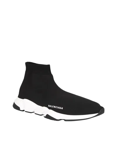 Balenciaga Speed 2.0 Logo-print Glittered Stretch-knit High-top Sneakers